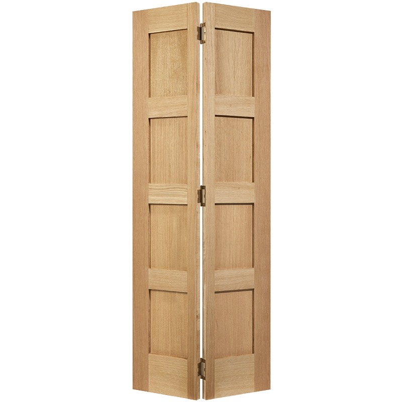 Internal Oak Shaker 4 Panel Bi-Fold Door